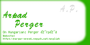 arpad perger business card
